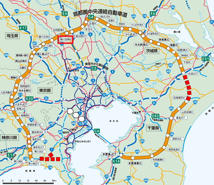 圏央道　首都圏MAP